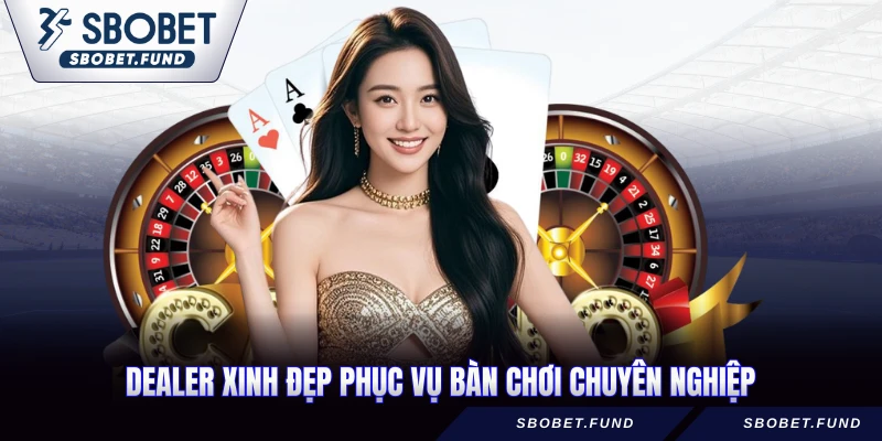 Dealer xinh đẹp phục vụ bàn chơi chuyên nghiệp