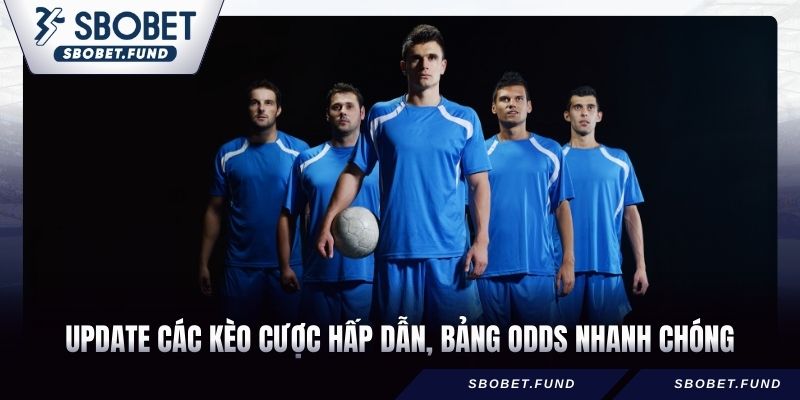 Update các kèo cược hấp dẫn, bảng Odds nhanh chóng